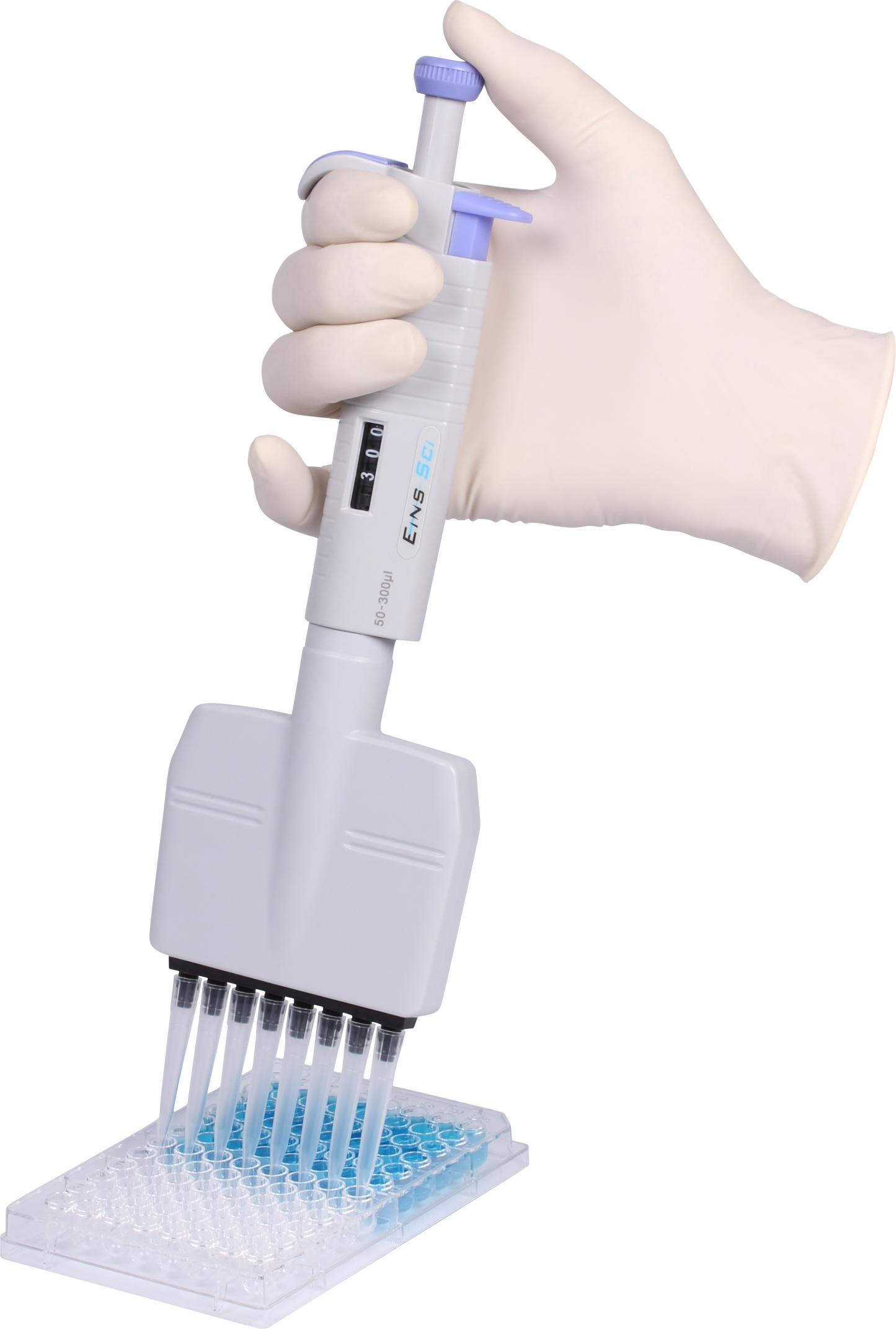 Eight-Channel Adjustable Volume (E-MP8A-AV300) Pipette