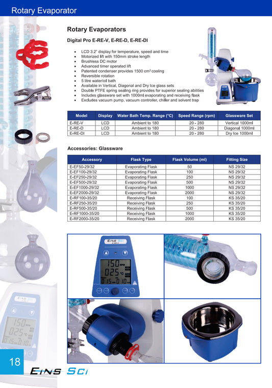 Rotary Evaporator
 (*E-RE2M-VD)