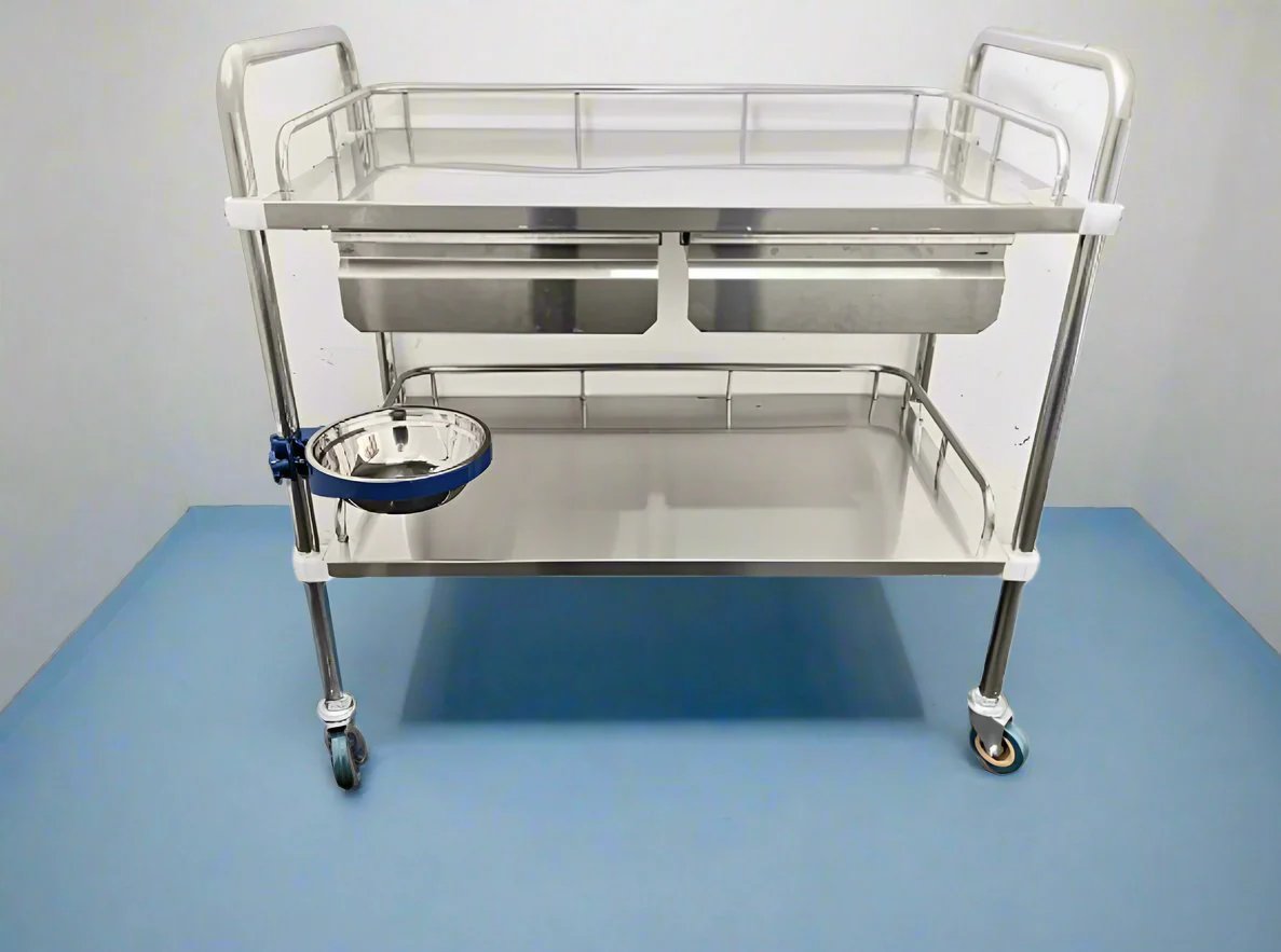 2 Drawer Medical Trolley