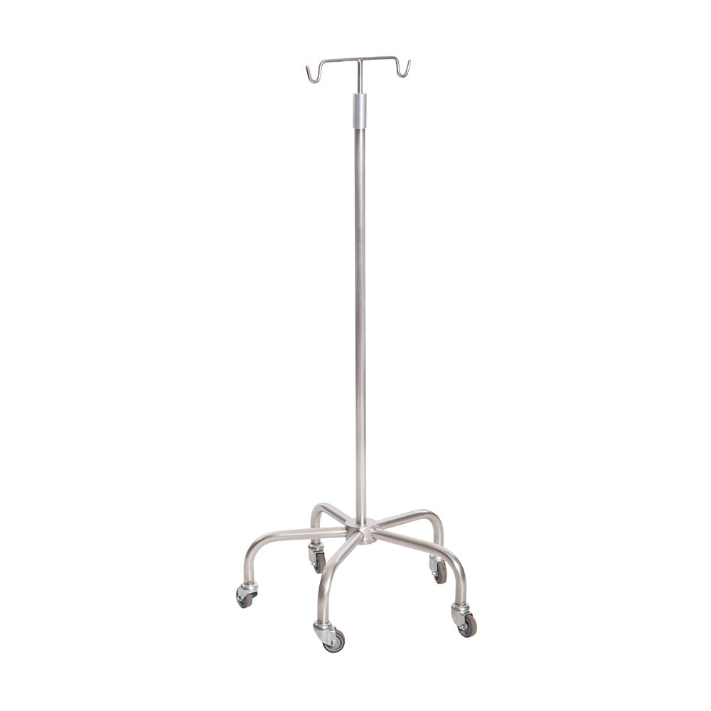 S/STEEL MOBILE 5 LEG DRIP STAND