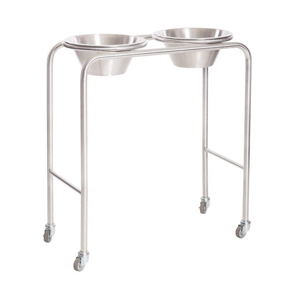 S/STEEL DOUBLE BOWL STAND (bowl sold seperately)