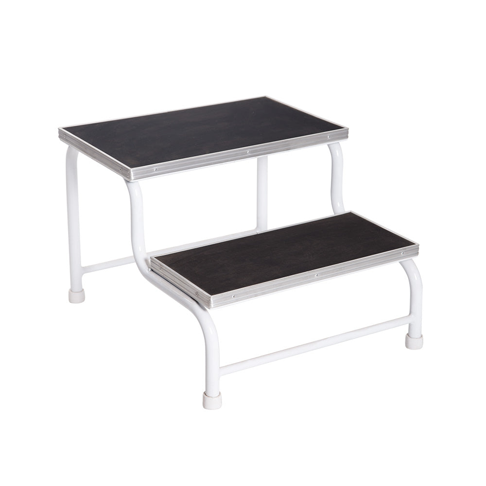 DOUBLE FOOTSTOOL SS, RUBBER TOP