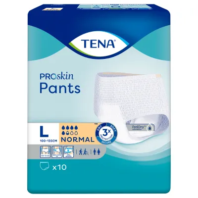 TENA PROSKIN PANTS NORMAL LARGE 10s