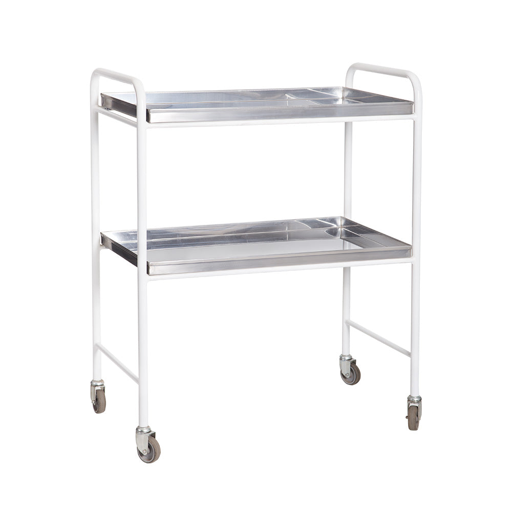 2 TIER FOOD TROLLEY EP WITH S/S SHELVES
