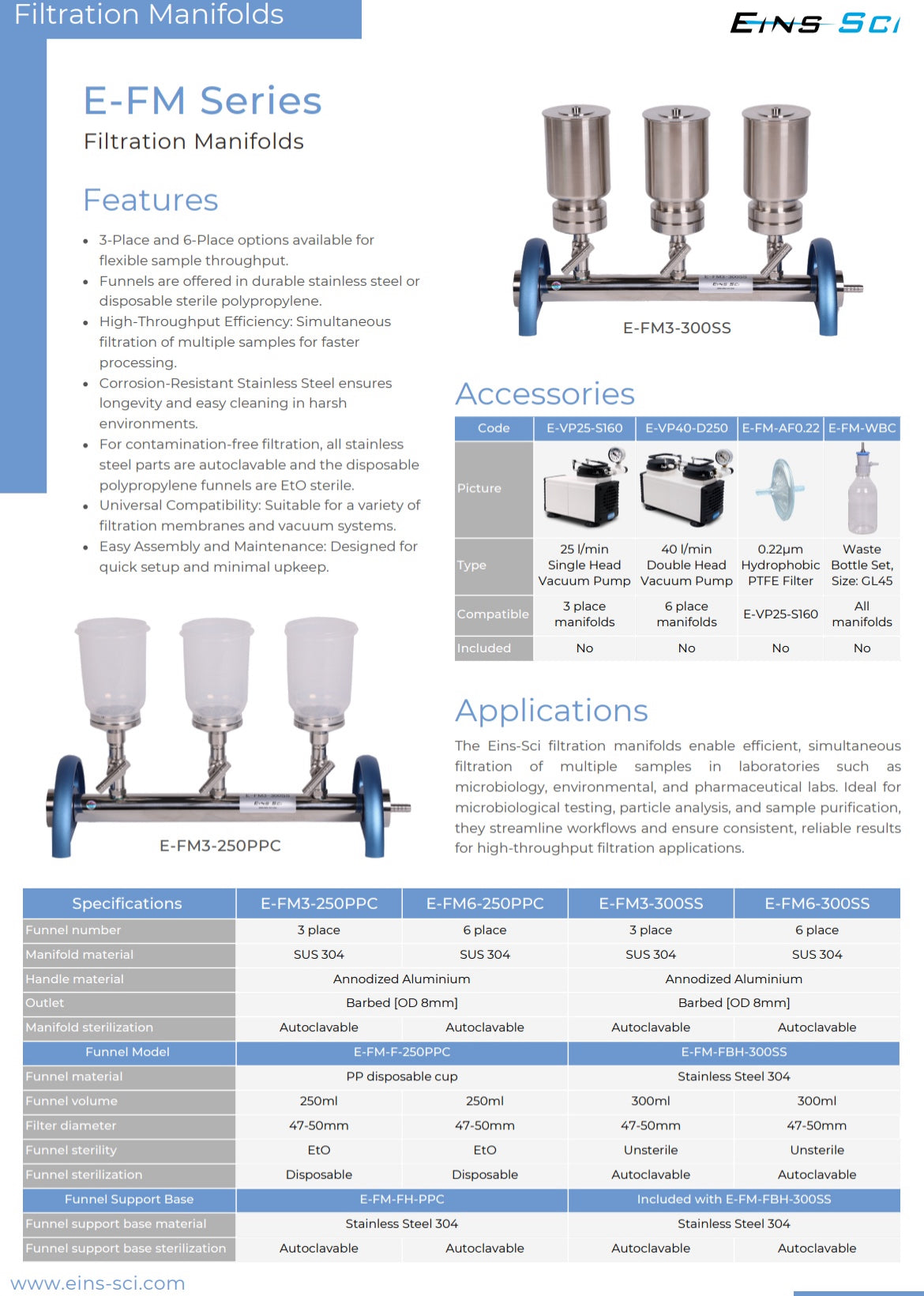 Filtration Manifold (E-FM6-300G)