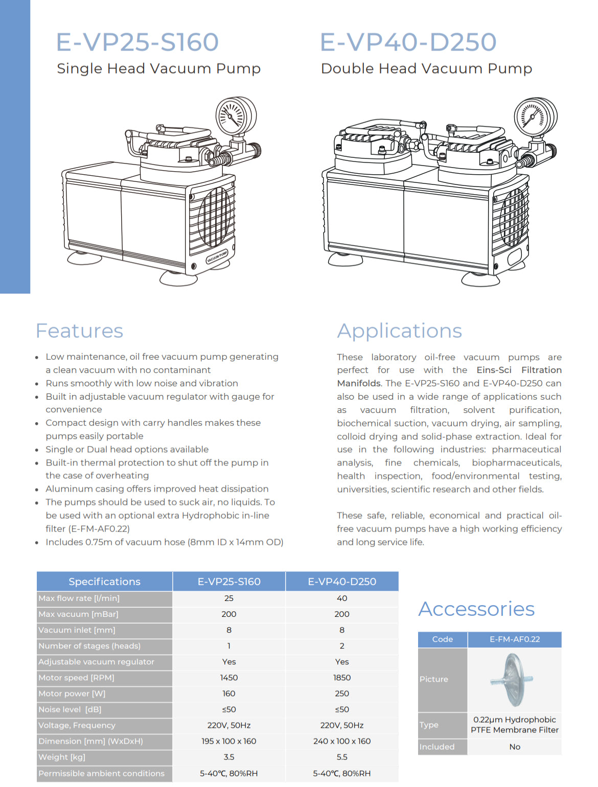 Vacuum Pump (E-VP40-D250)