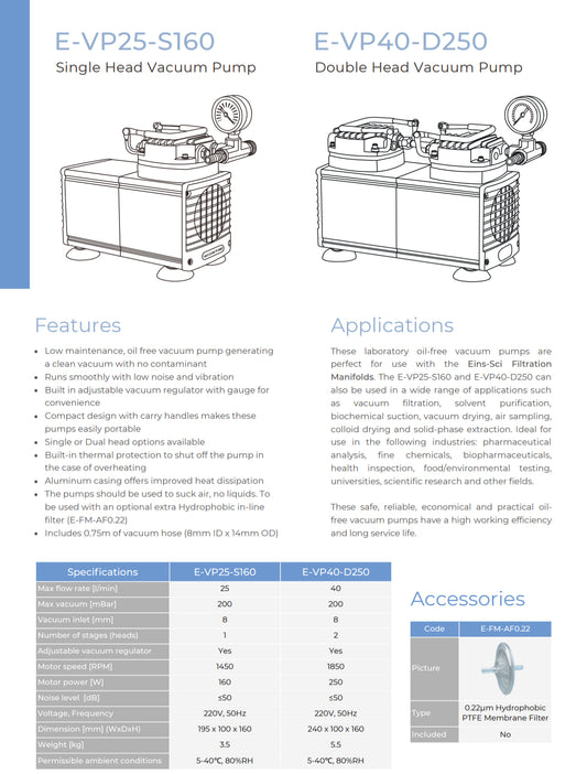 Vacuum Pump (E-VP40-D250)