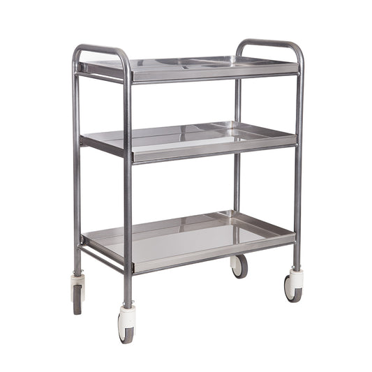 3 TIER FOOD TROLLEY EP WITH S/S SHELVES