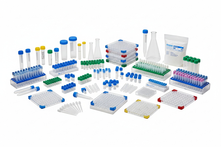 Plasticware (tubes, pipette tips, microplates)