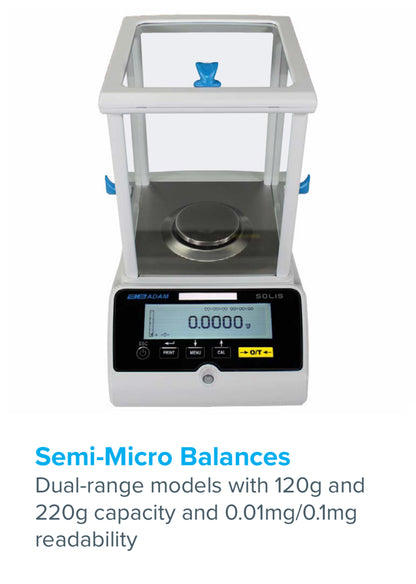 Solis Semi-Micro Balance with internal and external calibration