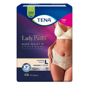TENA Lady Pants Plus Creme Large Pack of 8