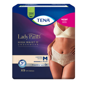 TENA Lady Pants Plus Creme Medium Pack of 9
