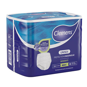 CLEMENS Unisex Protection Underwear Medium Pack of 14