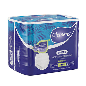 CLEMENS Unisex Protection Underwear Large Pack of 14