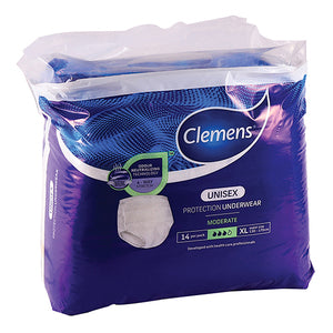 CLEMENS Unisex Protection Underwear X-Large Pack of 14