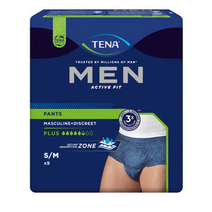 TENA Men Active Fit Pants Plus Medium Pack of 9