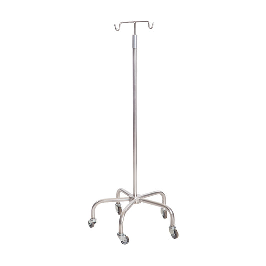 S/STEEL MOBILE 5 LEG DRIP STAND