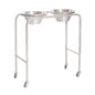 S/STEEL DOUBLE BOWL STAND (bowl sold seperately)