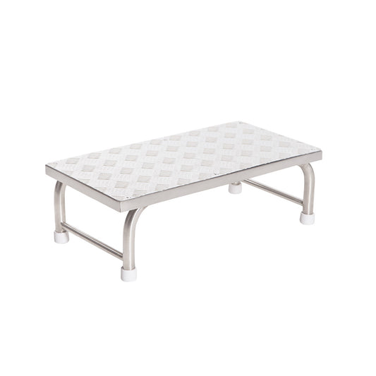 SINGLE FOOTSTOOL SS, CHECK TOP