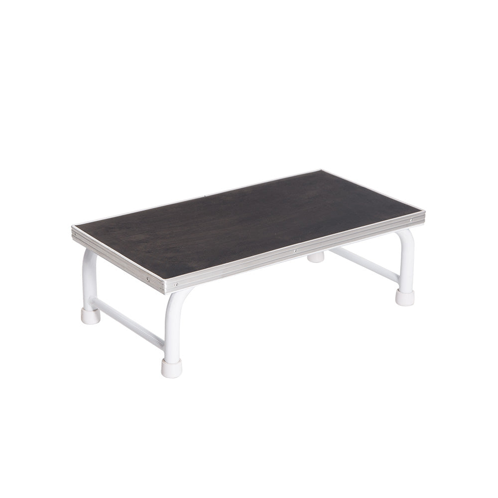 SINGLE FOOTSTOOL SS, RUBBER TOP