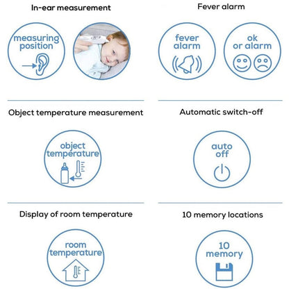 FT 58 Ear thermometer - with prot. caps