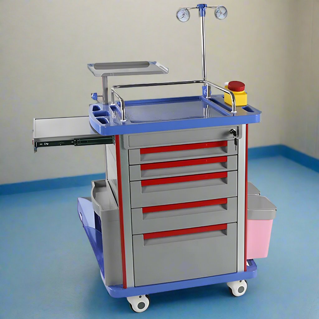 Emergency Medical 5 Drawer Trolley